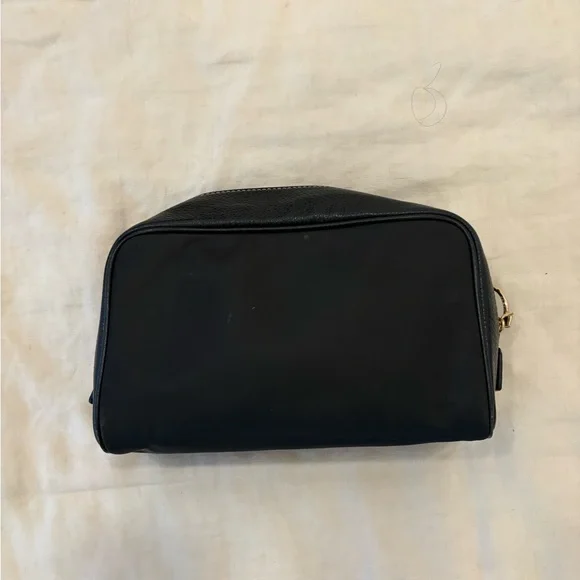 Coach Ellis cosmetic travel case in black nylon and refined pebble leather - Picture 4 of 6